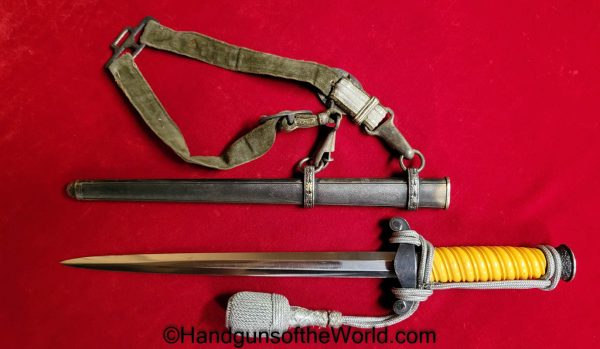 German, Officers, Army, Dagger, With Hanger, with Portepee, Original, Collectible, Germany, WWII, WW2, Army Dagger, Officers Dagger, Unmarked