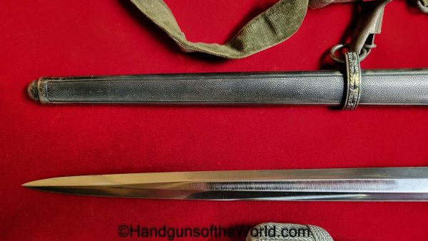 German, Officers, Army, Dagger, With Hanger, with Portepee, Original, Collectible, Germany, WWII, WW2, Army Dagger, Officers Dagger, Unmarked