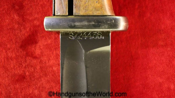 German, K98, K98k, 98K, 98, Bayonet, S/244, Matching Scabbard, with Frog, Germany, WWII, WW2, 1936, Original, Collectible, Luftwaffe, 1937, Unit Marked