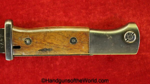 German, K98, K98k, 98K, 98, Bayonet, S/244, Matching Scabbard, with Frog, Germany, WWII, WW2, 1936, Original, Collectible, Luftwaffe, 1937, Unit Marked