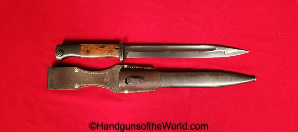 German, K98, K98k, 98K, 98, Bayonet, S/244, Matching Scabbard, with Frog, Germany, WWII, WW2, 1936, Original, Collectible, Luftwaffe, 1937, Unit Marked