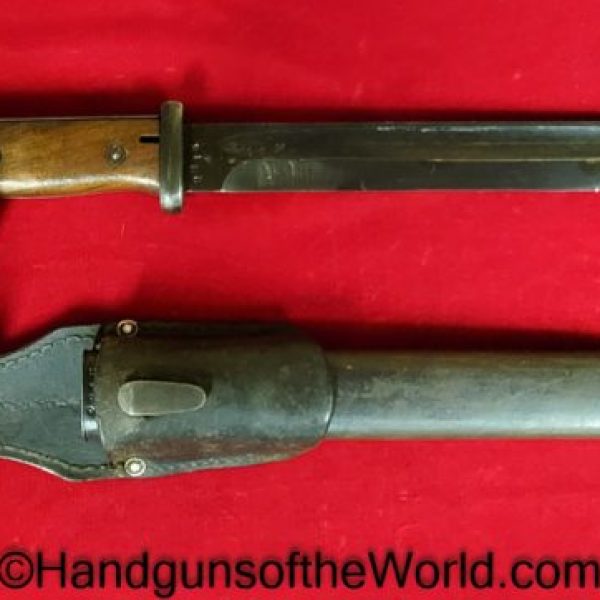 German, Germany, WWII, WW2, K98, K98k, 98, 98K, Bayonet, CUL 43, Matching Scabbard, with Frog, Original, Collectible, 1943, CUL, CUL43, 43, Matching