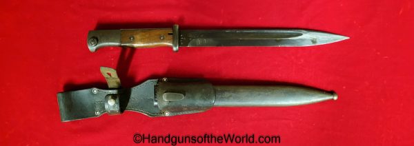 German, Germany, WWII, WW2, K98, K98k, 98, 98K, Bayonet, CUL 43, Matching Scabbard, with Frog, Original, Collectible, 1943, CUL, CUL43, 43, Matching