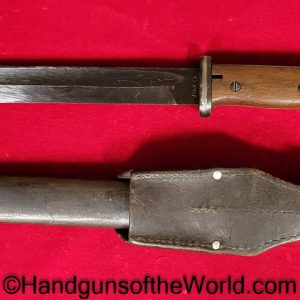 German, Germany, WWII, WW2, K98, K98k, 98, 98K, Bayonet, CUL 43, Matching Scabbard, with Frog, Original, Collectible, 1943, CUL, CUL43, 43, Matching