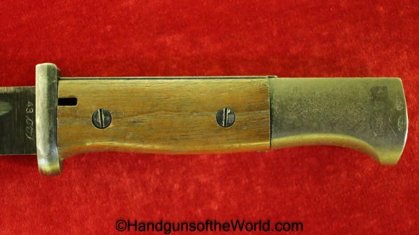 German, Germany, WWII, WW2, K98, K98k, 98, 98K, Bayonet, CUL 43, Matching Scabbard, with Frog, Original, Collectible, 1943, CUL, CUL43, 43, Matching