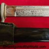 German, Dress, Bayonet, Etched Blade, Artillery Motif, FW Holler, Holler, Original, Collectible, Germany, WWII, WW2, Dress Bayonet, Artillery, Etched