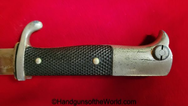 German, Dress, Bayonet, Etched Blade, Artillery Motif, FW Holler, Holler, Original, Collectible, Germany, WWII, WW2, Dress Bayonet, Artillery, Etched