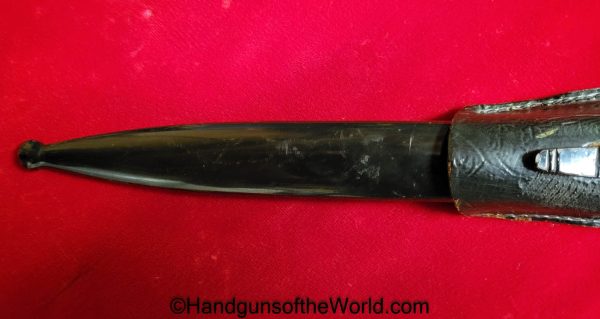 German, Dress, Bayonet, Etched Blade, Artillery Motif, FW Holler, Holler, Original, Collectible, Germany, WWII, WW2, Dress Bayonet, Artillery, Etched