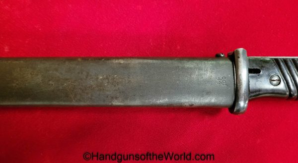 German, 98K, Bayonet, asw 42, Germany, WWII, WW2, Original, Collectible, K98, K98k, asw, 42, asw42, 1942, Rifle, Longarm, Long, Arm, Vintage, Real