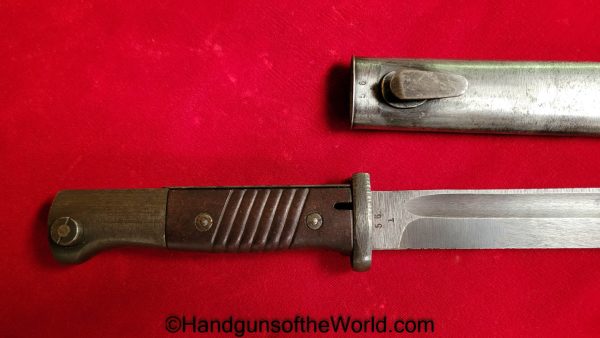 German, 98K, Bayonet, crs 44, Germany, WWII, WW2, Original, Collectible, K98, K98k, crs, 44, crs44, 1944, Rifle, Longarm, Long, Matching, Matching Scabbard