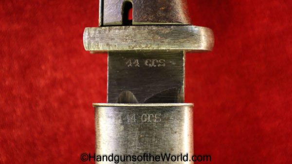 German, 98K, Bayonet, crs 44, Germany, WWII, WW2, Original, Collectible, K98, K98k, crs, 44, crs44, 1944, Rifle, Longarm, Long, Matching, Matching Scabbard