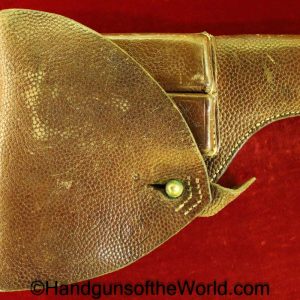 Husqvarna, Model, 1907, Holster, Brown, leather, pebble grain, Swedish, Sweden, Original, Collectible, Browning, FN, 1903, Handgun, Pistol, Unit Marked