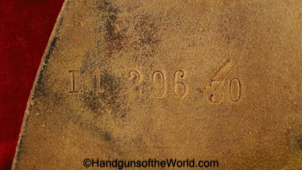 Husqvarna, Model, 1907, Holster, Brown, leather, pebble grain, Swedish, Sweden, Original, Collectible, Browning, FN, 1903, Handgun, Pistol, Unit Marked