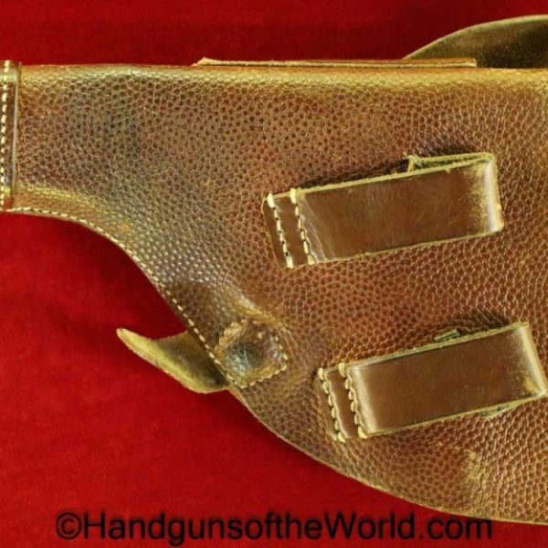 Husqvarna, Model, 1907, Holster, Brown, leather, pebble grain, Swedish, Sweden, Original, Collectible, Browning, FN, 1903, Handgun, Pistol, Unit Marked