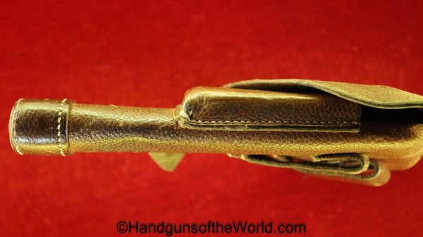 Husqvarna, Model, 1907, Holster, Brown, leather, pebble grain, Swedish, Sweden, Original, Collectible, Browning, FN, 1903, Handgun, Pistol, Unit Marked