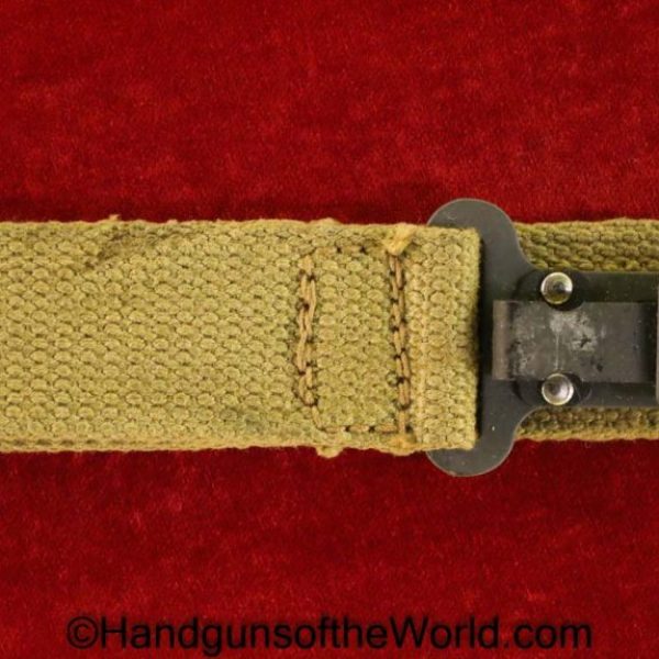 Inglis, High Power, Stock, Strap, Original, Collectible, Green, Canvas, Hanger, Canada, Canadian, WWII, WW2, Hi Power, BHP, Hi-Power, Holster