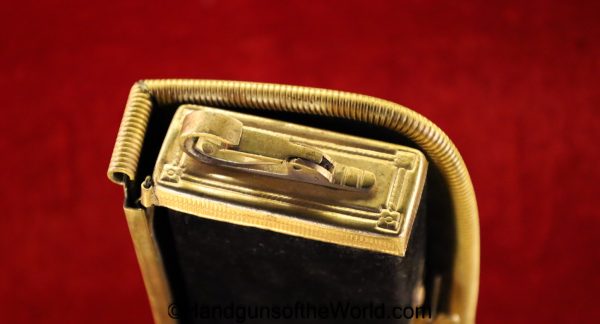 Italian, Officers, Dress, Ammo Pouch, Pouch, Italy, Original, Collectible, WWII, WW2, Brass, Cannons, Cannon, Ammunition, Ammo, Officer