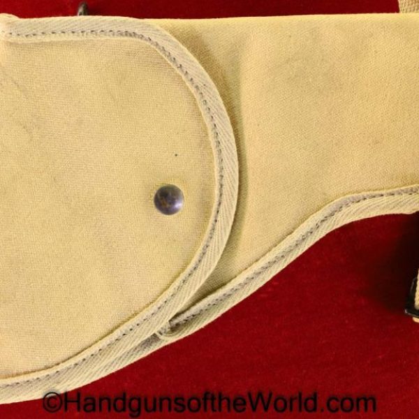 Israeli, Flare, Pistol, Holster, Tan, canvas, Original, Collectible, Israel, Flare Pistol, Signal, Pistol, Signal Pistol, Handgun, Hand gun, Interesting