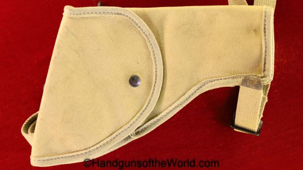 Israeli, Flare, Pistol, Holster, Tan, canvas, Original, Collectible, Israel, Flare Pistol, Signal, Pistol, Signal Pistol, Handgun, Hand gun, Interesting