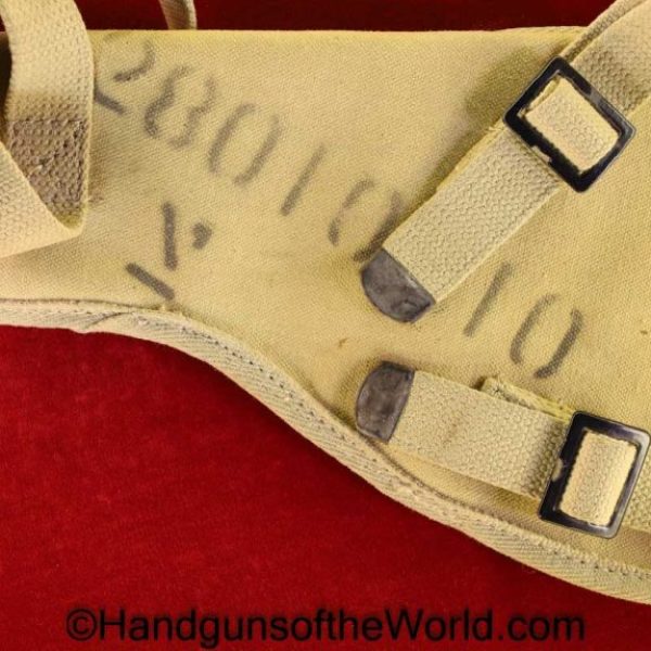 Israeli, Flare, Pistol, Holster, Tan, canvas, Original, Collectible, Israel, Flare Pistol, Signal, Pistol, Signal Pistol, Handgun, Hand gun, Interesting