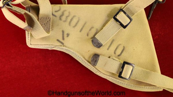 Israeli, Flare, Pistol, Holster, Tan, canvas, Original, Collectible, Israel, Flare Pistol, Signal, Pistol, Signal Pistol, Handgun, Hand gun, Interesting