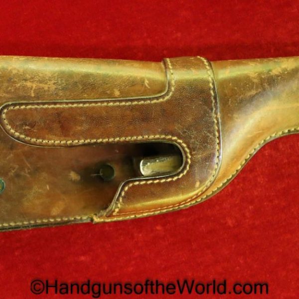 Luger, 1900, 1906, American Eagle, Audley, Holster, Brown, leather, Audley-Patented Oct 18-1914, Safety Clip, Original, Collectible, American, Eagle, America