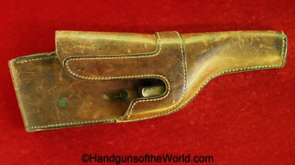 Luger, 1900, 1906, American Eagle, Audley, Holster, Brown, leather, Audley-Patented Oct 18-1914, Safety Clip, Original, Collectible, American, Eagle, America