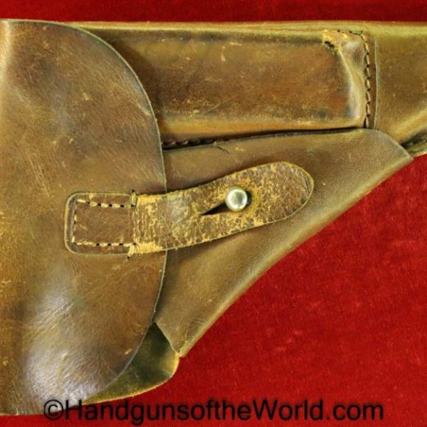 Mauser, HSc, Holster, German, WWII, FKX 4, Soft, Brown, leather, breakaway, pattern, WW2, Germany, Original, Collectible, Handgun, Pistol, Hand gun