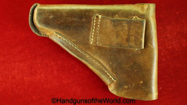 Mauser, HSc, Holster, German, WWII, FKX 4, Soft, Brown, leather, breakaway, pattern, WW2, Germany, Original, Collectible, Handgun, Pistol, Hand gun