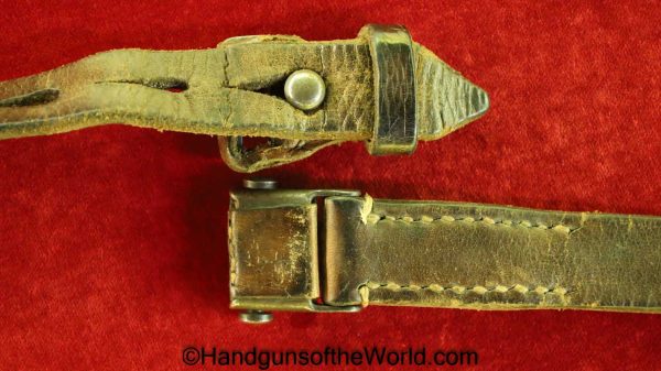 Original, German, WWII, Mauser, 98K, Sling, Brown, leather, L&F, Collectible, K98, K98k, Germany, WW2, Rifle, Karabiner, Vintage, Period, Real