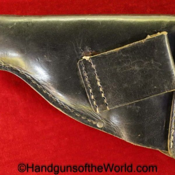 Mauser, 1914, Holster, WW1, WWI, German, Germany, Original, Collectible, Black, leather, General Purpose pattern, M.Horn Banberg, 1918, BAXI,Crown over III