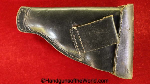 Mauser, 1914, Holster, WW1, WWI, German, Germany, Original, Collectible, Black, leather, General Purpose pattern, M.Horn Banberg, 1918, BAXI,Crown over III