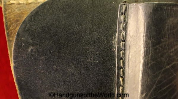 Mauser, 1914, Holster, WW1, WWI, German, Germany, Original, Collectible, Black, leather, General Purpose pattern, M.Horn Banberg, 1918, BAXI,Crown over III