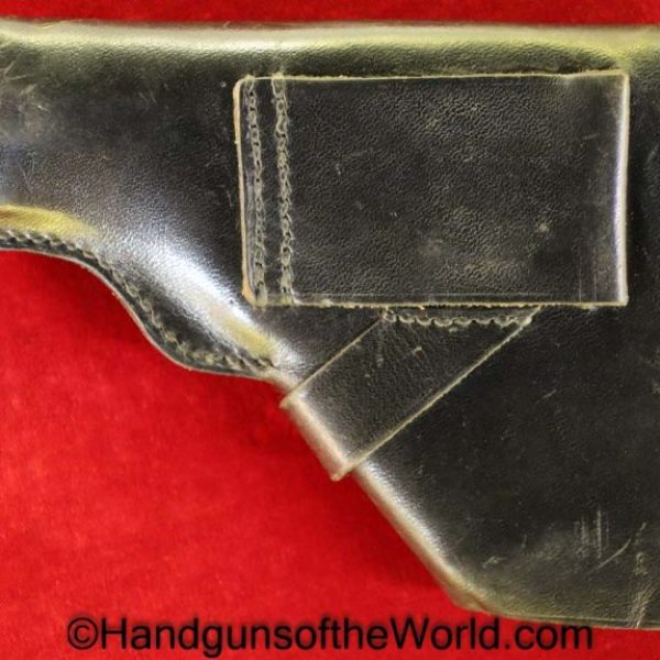 Mauser, 1914, Holster, Weimar Era, Naval, Black, leather, breakaway, Kriegsmarine, ink stamped, Original, German, Germany, Navy, Handgun, Pistol, Weimar