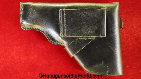 Mauser, 1914, Holster, Weimar Era, Naval, Black, leather, breakaway, Kriegsmarine, ink stamped, Original, German, Germany, Navy, Handgun, Pistol, Weimar