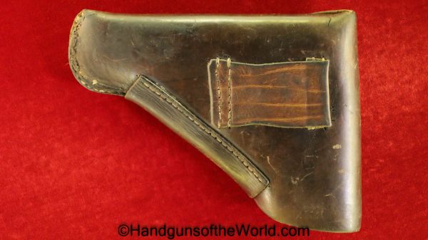 Mauser, 1934, Holster, German, WWII, Germany, WW2, brown, leather, breakaway, Genschow & Co-Ag-Berlin, Geco, Original, Collectible, Handgun, Pistol, Hand gun