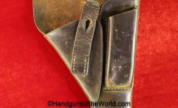 Mauser, 1934, Holster, German, WWII, Germany, WW2, brown, leather, breakaway, Genschow & Co-Ag-Berlin, Geco, Original, Collectible, Handgun, Pistol, Hand gun