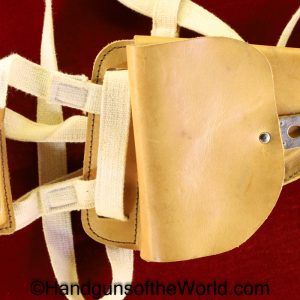 FEG, PA-63, PA-64, Holster, Brown, leather, shoulder Holster, with white canvas straps, Shoulder, Original, Collectible, Hungarian, Hungary, Cold War