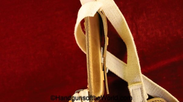 FEG, PA-63, PA-64, Holster, Brown, leather, shoulder Holster, with white canvas straps, Shoulder, Original, Collectible, Hungarian, Hungary, Cold War