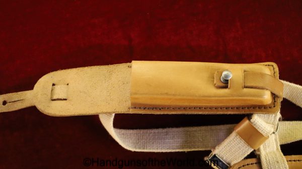 FEG, PA-63, PA-64, Holster, Brown, leather, shoulder Holster, with white canvas straps, Shoulder, Original, Collectible, Hungarian, Hungary, Cold War