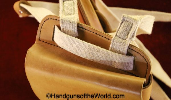 FEG, PA-63, PA-64, Holster, Brown, leather, shoulder Holster, with white canvas straps, Shoulder, Original, Collectible, Hungarian, Hungary, Cold War