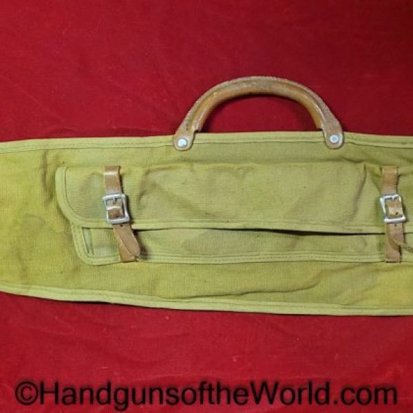 Shotgun, Sleeve, Yellow, Canvas-Vintage, Leather Fittings, Take Down Model, Pouch, Marked, 1166Ra-30, Case, Field Gear, Transportation, Travel