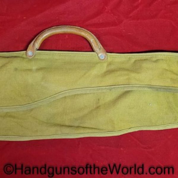 Shotgun, Sleeve, Yellow, Canvas-Vintage, Leather Fittings, Take Down Model, Pouch, Marked, 1166Ra-30, Case, Field Gear, Transportation, Travel