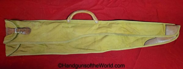 Shotgun, Sleeve, Yellow, Canvas-Vintage, Leather Fittings, Take Down Model, Pouch, Marked, 1166Ra-30, Case, Field Gear, Transportation, Travel