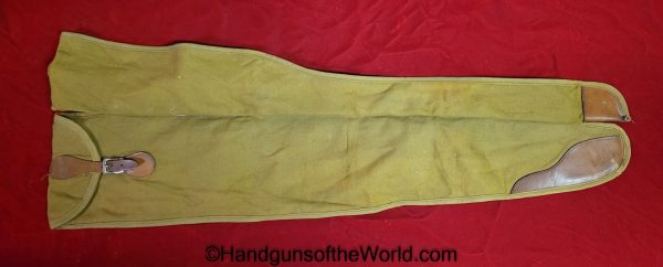 Shotgun, Sleeve, Yellow, Canvas-Vintage, Leather Fittings, Take Down Model, Pouch, Marked, 1166Ra-30, Case, Field Gear, Transportation, Travel