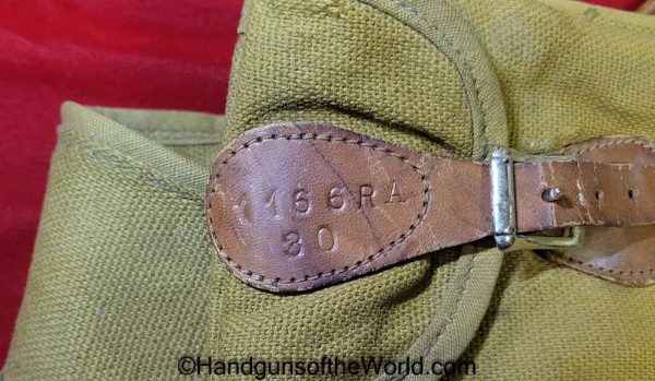 Shotgun, Sleeve, Yellow, Canvas-Vintage, Leather Fittings, Take Down Model, Pouch, Marked, 1166Ra-30, Case, Field Gear, Transportation, Travel