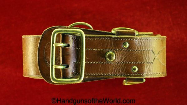 Scottish, Sam Browne, Belt, brown, leather, with brass fittings, W.Jardine & Sons Ltd, Edinburg, Scotland, Original, Collectible, British, English