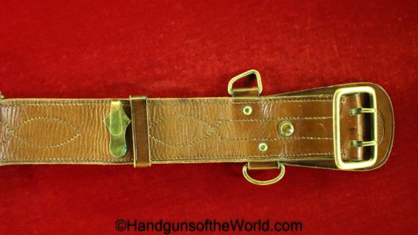 Scottish, Sam Browne, Belt, brown, leather, with brass fittings, W.Jardine & Sons Ltd, Edinburg, Scotland, Original, Collectible, British, English