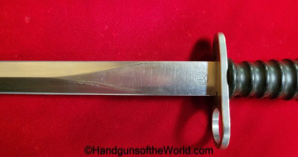 Swiss, Model 57, Bayonet, Model, 57, F&W, With Scabbard, with Hanger, Original, Collectible, Switzerland, Rifle, Long, Arm, Post-War, Post War