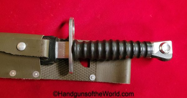 Swiss, Model 57, Bayonet, Model, 57, F&W, With Scabbard, with Hanger, Original, Collectible, Switzerland, Rifle, Long, Arm, Post-War, Post War